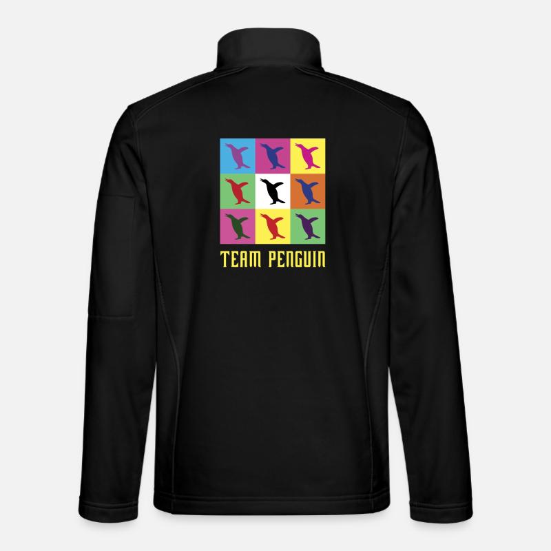 Team Penguin - Unisex Softshell Jacket - black