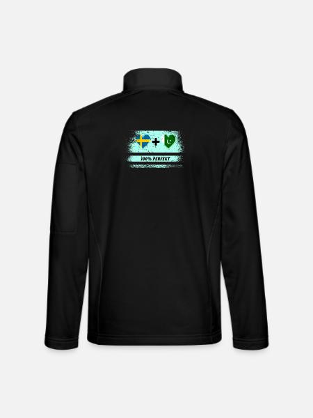 Pakistan und Schweden 100% perfekt / Geschenk - Unisex Softshelljacke - Schwarz