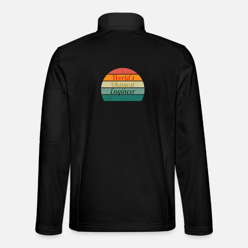World's Okayest Engineer Retro Design Unisex Softshell Jacket