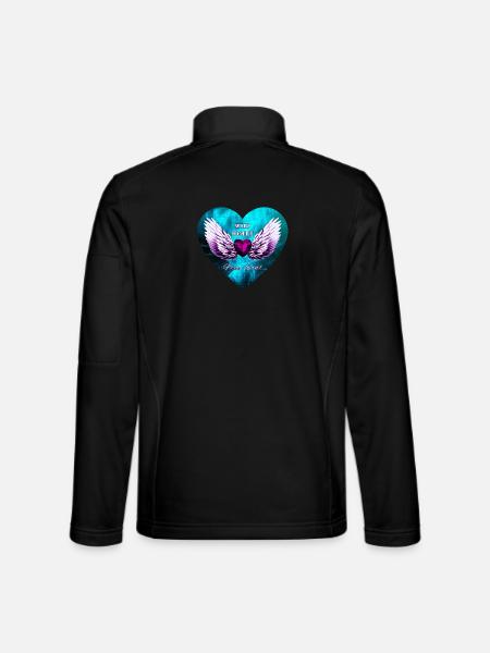 Wild Heart Wings Freie Seele - Unisex Softshelljacke - Schwarz