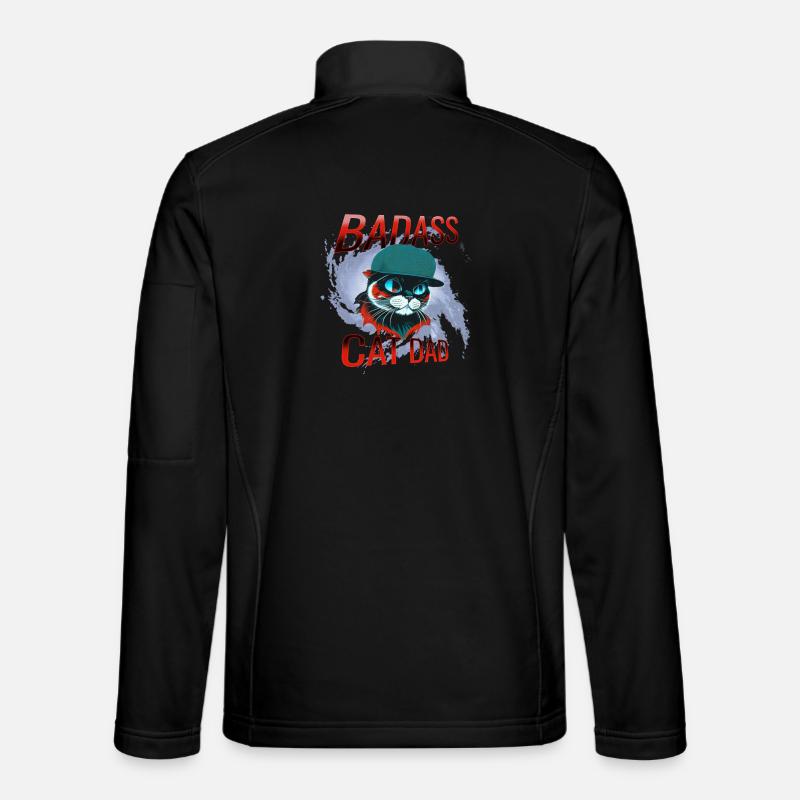 Cat, cat owner, cat dad - Unisex Softshell Jacket - black