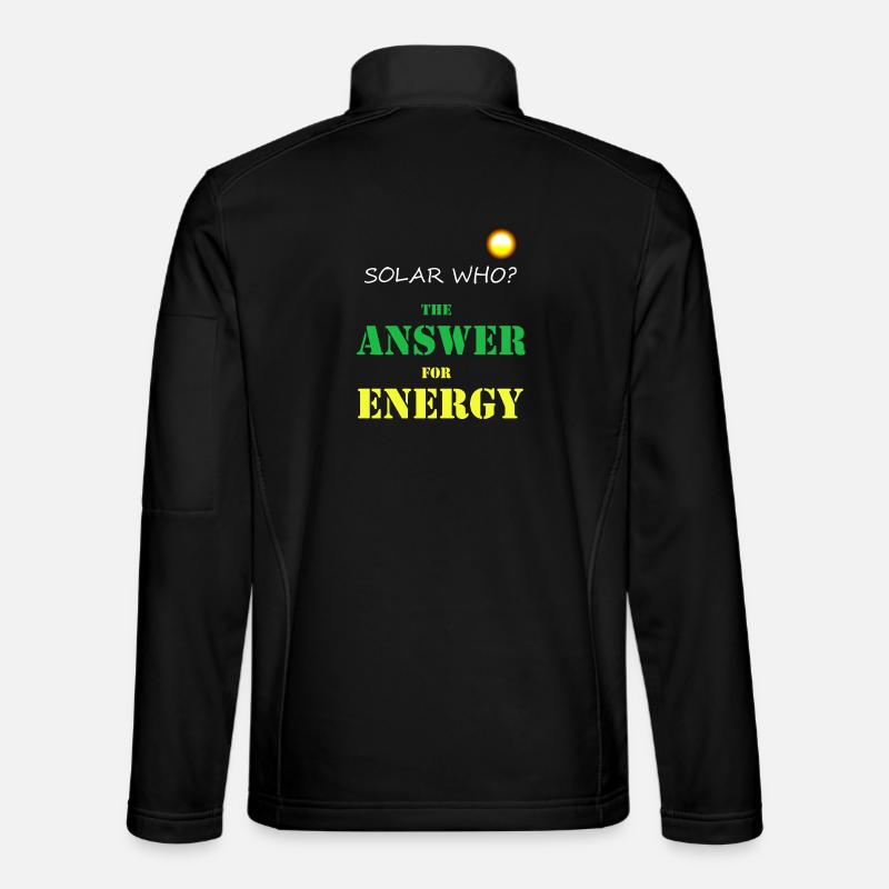 Solar WHO? Solar Energy Photovoltaics Renewable - Unisex Softshell Jacket - black
