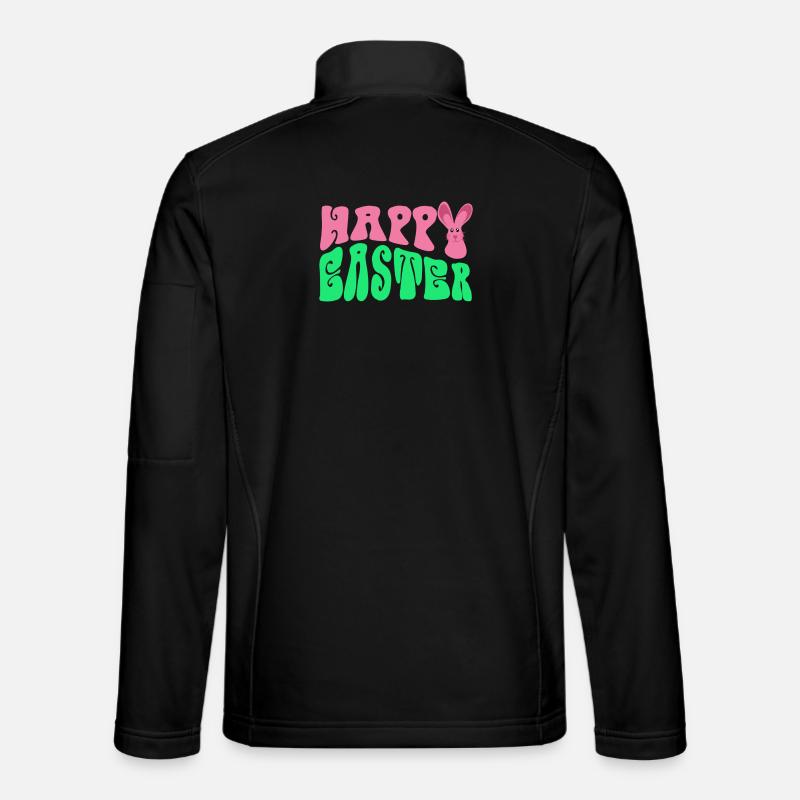 Frohe Ostern - Joyeuses Pâques - Veste en tissu softshell Unisexe - noir