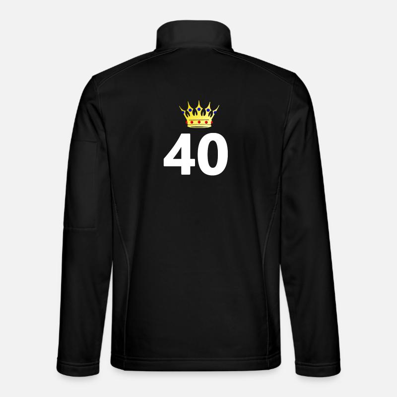 gratulieren, 40 unisex - Unisex Softshelljacke - Schwarz