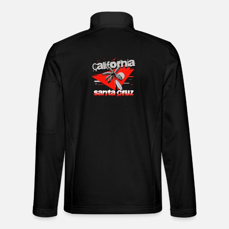 Santa Cruz California Surfing - Unisex Softshell Jacket - black