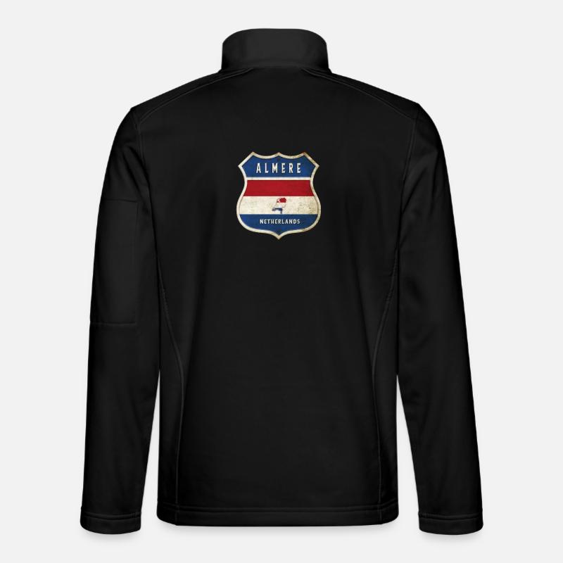 Almere Niederlande Wappen Design - Unisex Softshelljacke - Schwarz