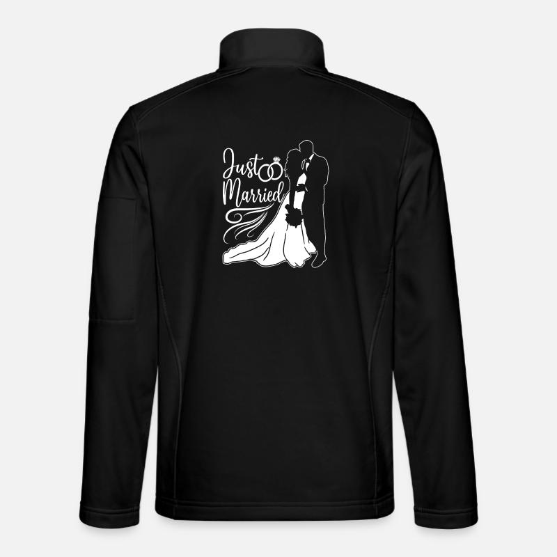Nur verheiratetes Paar Ehefrau Ehemann Unisex Softshelljacke