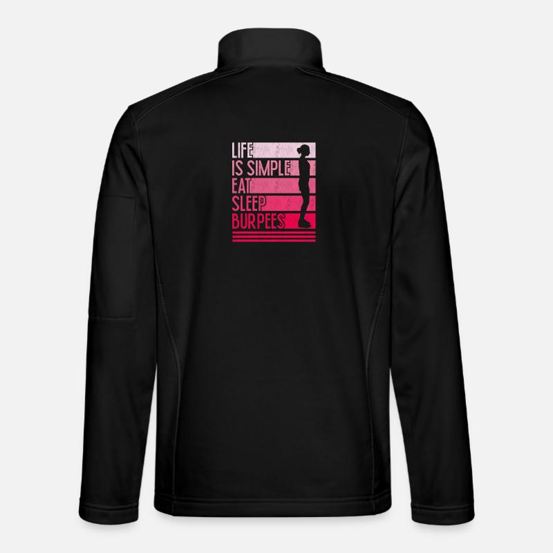 Life is easy burpees design Unisex Softshell Jacket
