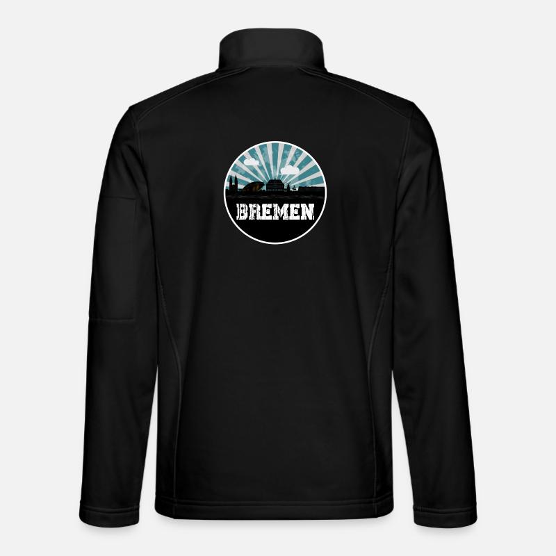 Bremen Skyline Blue Hour - Unisex Softshelljacke - Schwarz