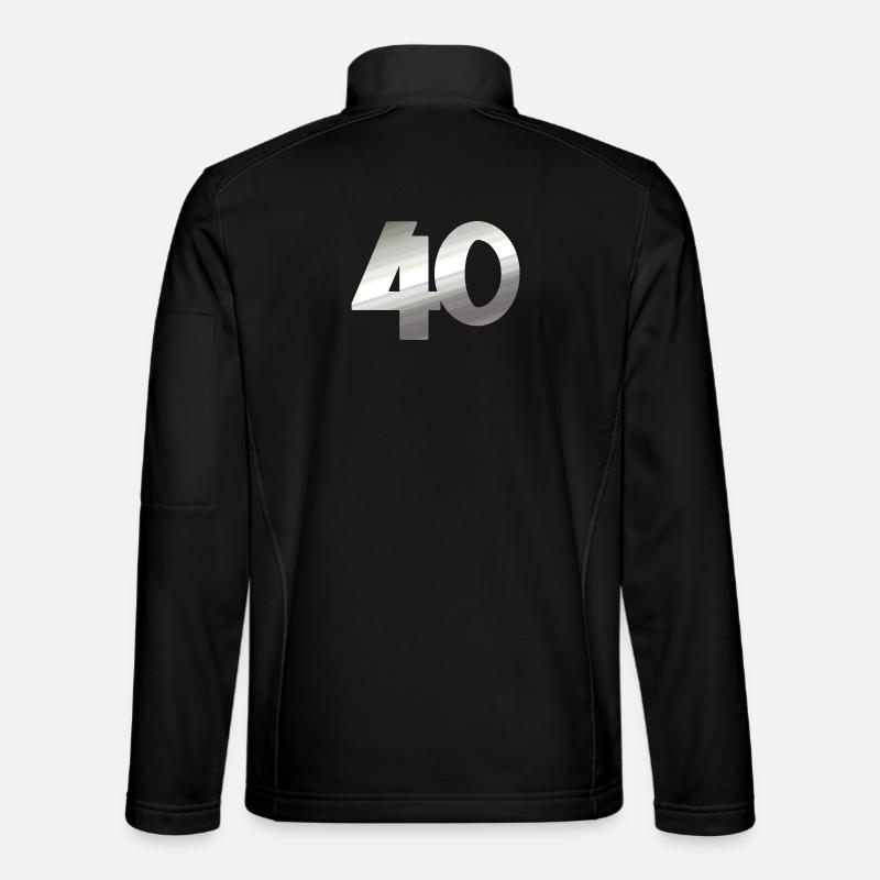 geschenk, 40 metallisch - Unisex Softshelljacke - Schwarz