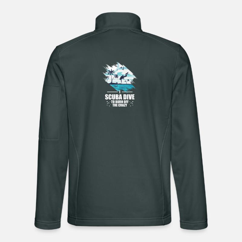 Scuba Diver Speerfischen Design Unisex Softshelljacke