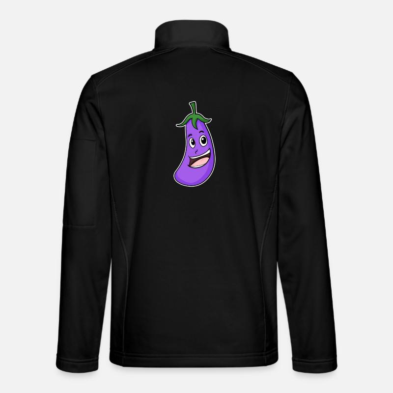 Eggplant motif - Unisex Softshell Jacket - black