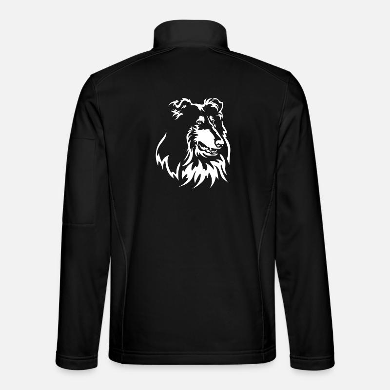 Collie Head « Black Edition » - Veste en tissu softshell Unisexe - noir