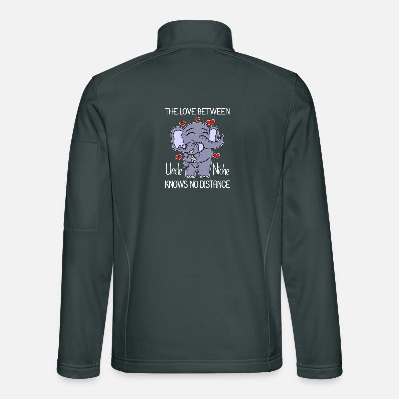 Uncle and niece Love elephant gift Unisex Softshell Jacket