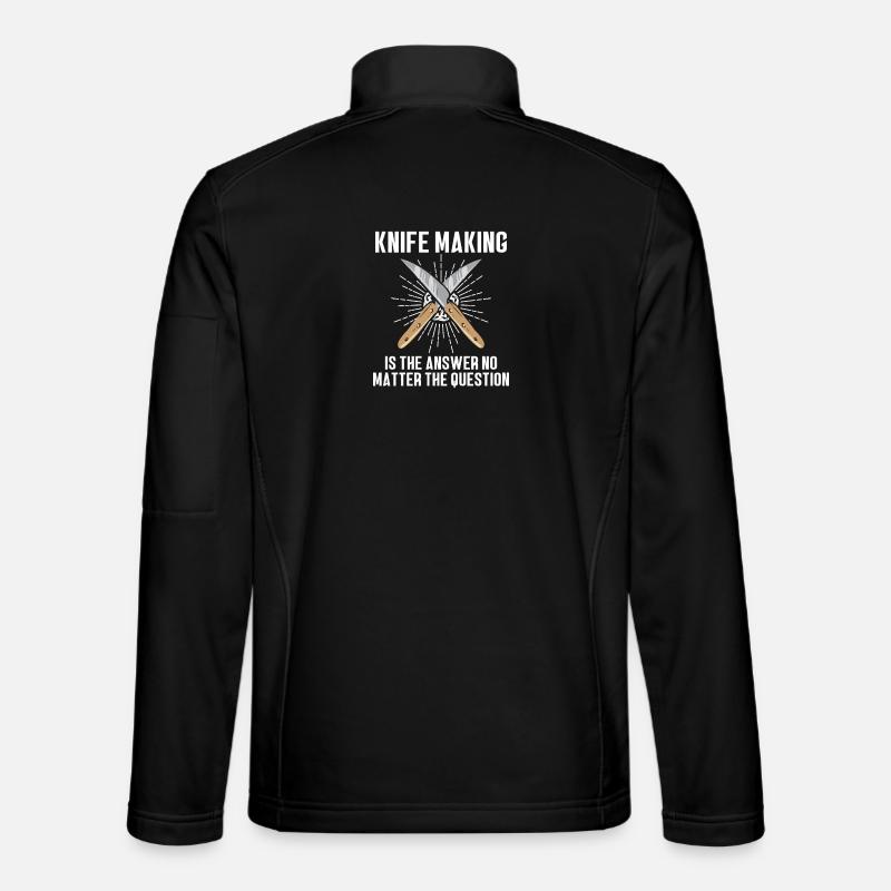 Knife Making Blacksmith Design - Unisex Softshell Jacket - black