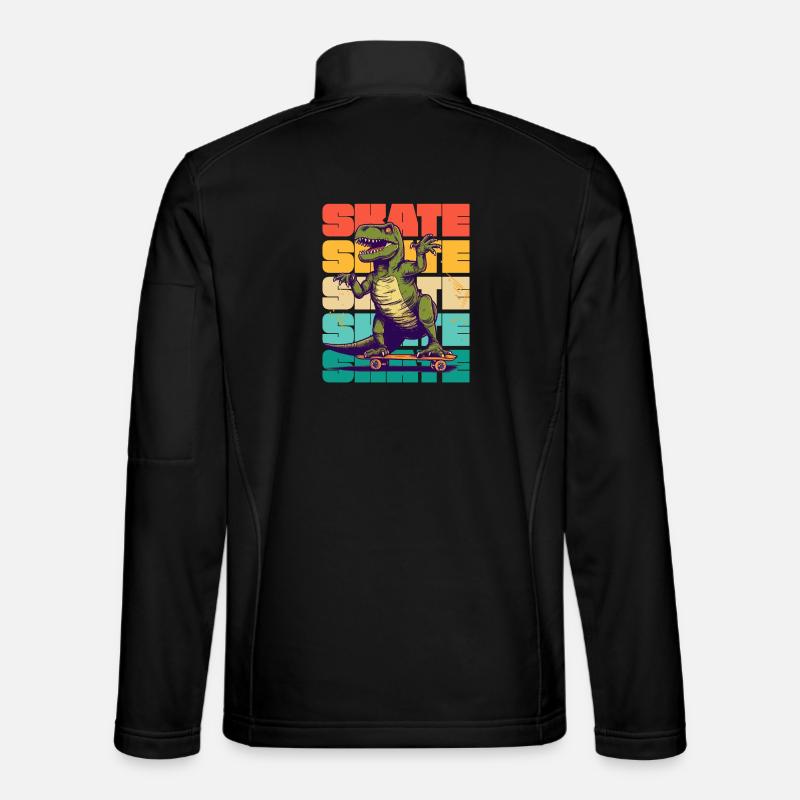 Skateboard Cool Skateboarder T Rex Dinosaur Veste en tissu softshell Unisexe