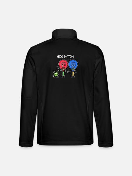 Padelteam Padel Spieler Ball Statement Racket - Unisex Softshelljacke - Schwarz - Hinten