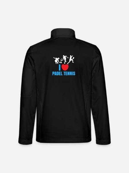 Ich Liebe Padel Padelteam Tennis Statement Herz - Unisex Softshelljacke - Schwarz - Hinten