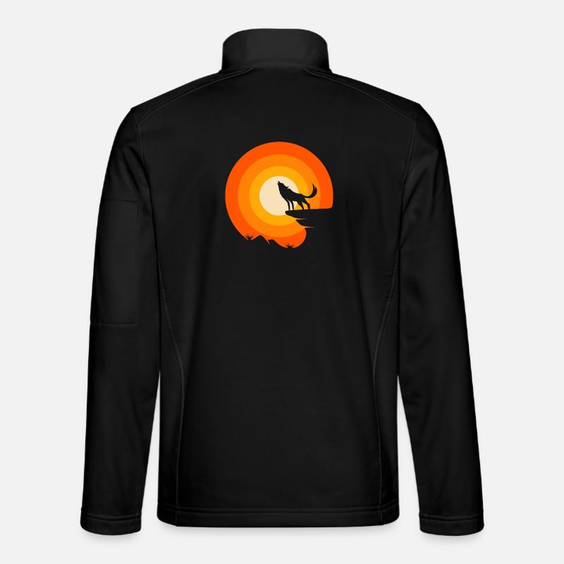 Wolf ist mein Krafttier - Unisex Softshelljacke - Schwarz