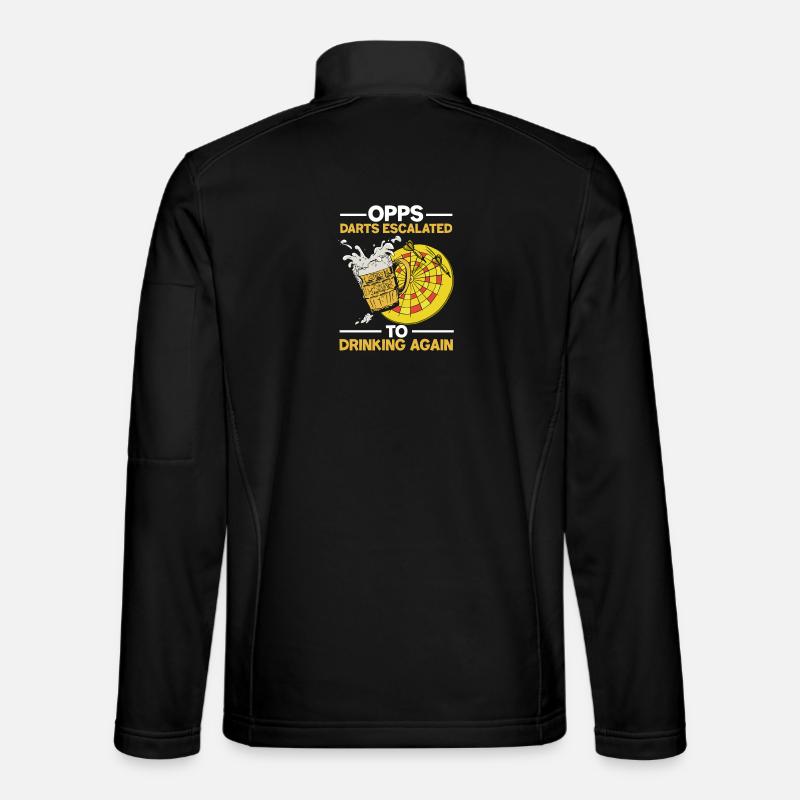 Dart Bier Kneipen Design - Unisex Softshelljacke - Schwarz