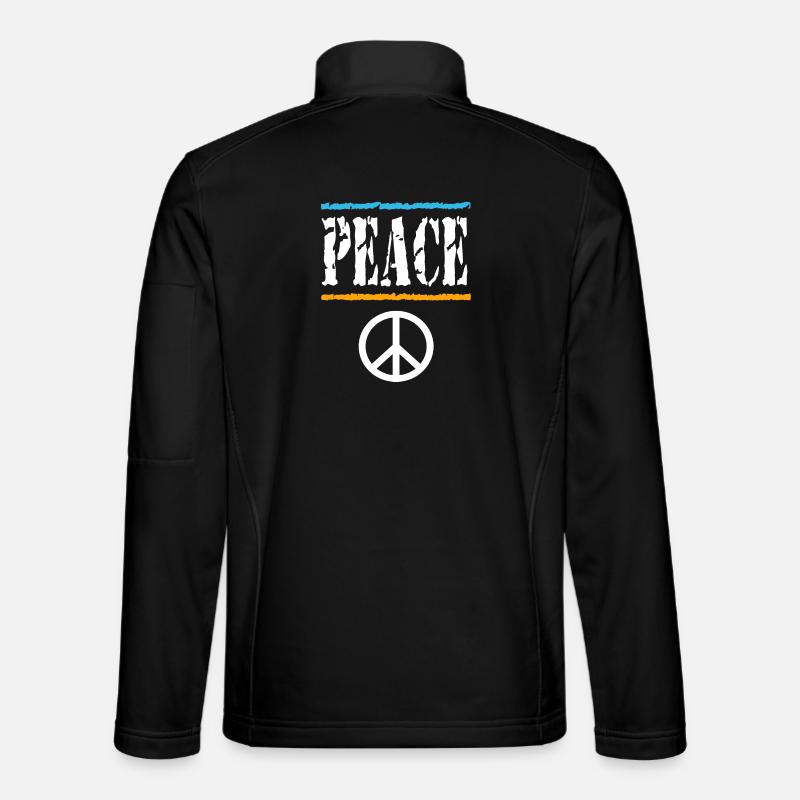 Retro Peace Vibes Tee - Unisex Softshell Jacket - black