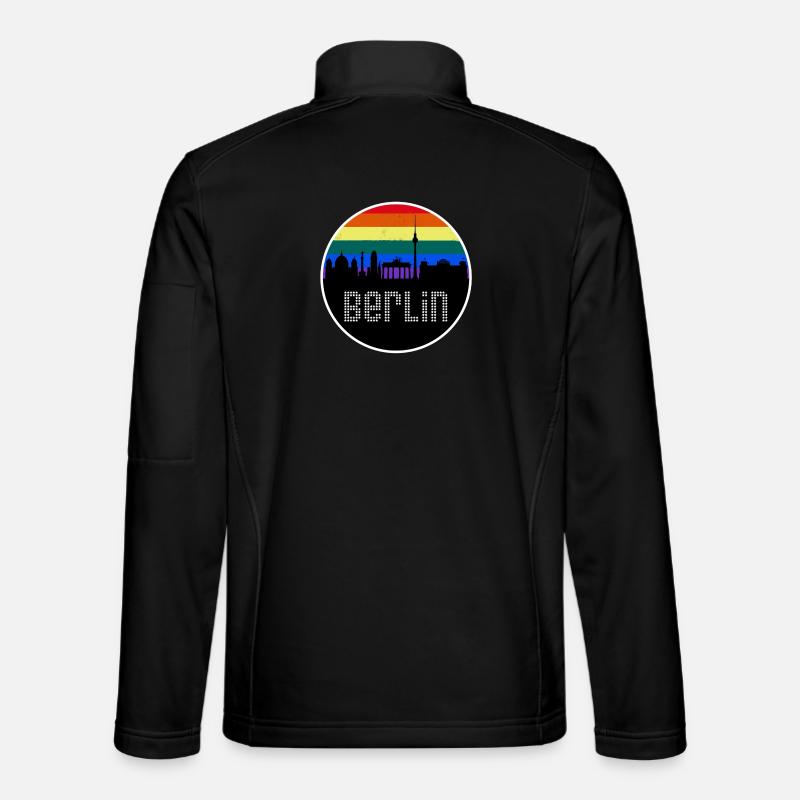 Berlin Skyline Rainbow Unisex Softshell Jacket