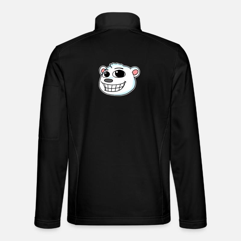 Eisbär Kopf - Unisex Softshelljacke - Schwarz