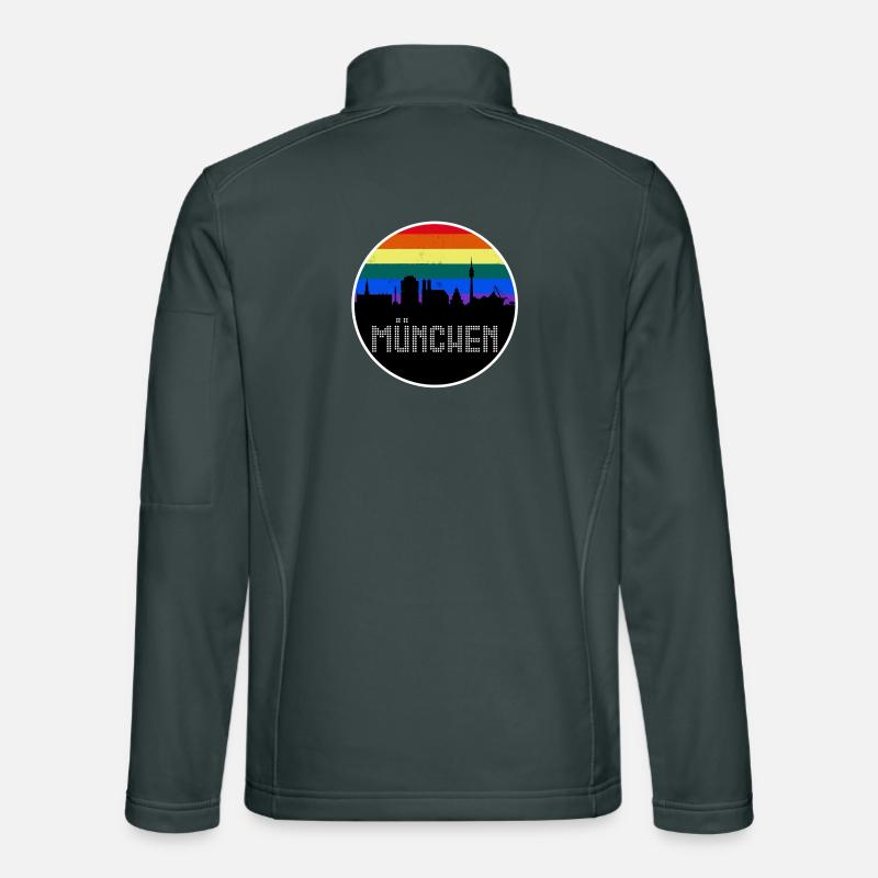 Munich Skyline Rainbow Unisex Softshell Jacket