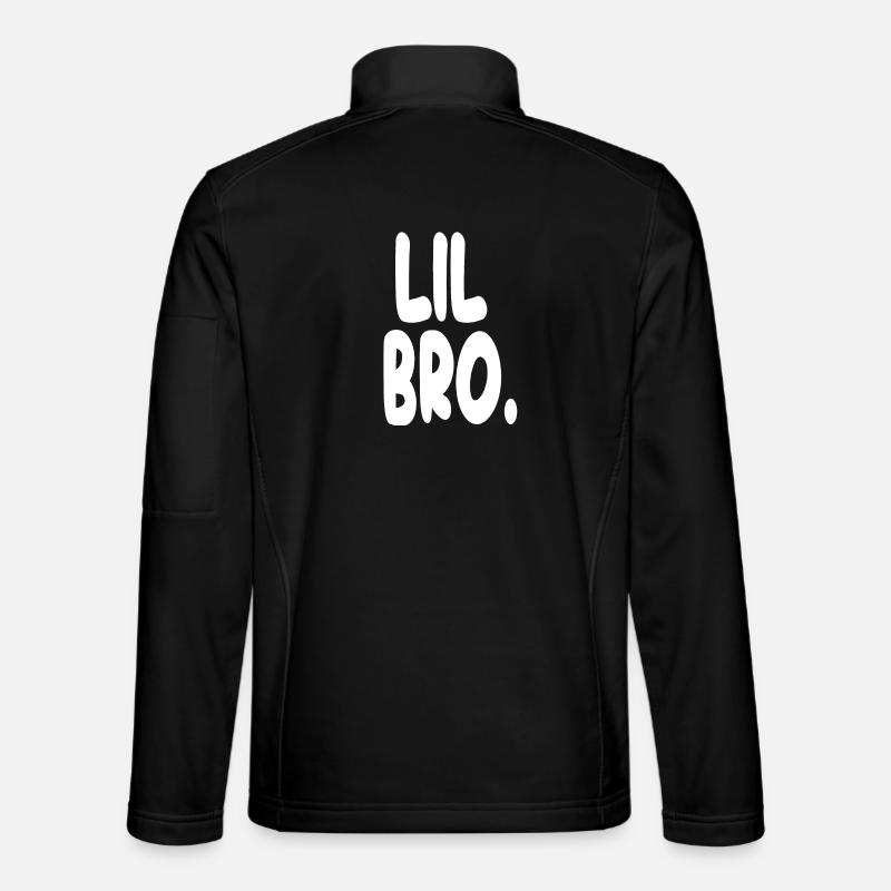 Lil Bro Statement Tee - Unisex Softshell Jacket - black