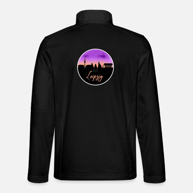 Leipzig Fine Skyline - Unisex Softshell Jacket - black