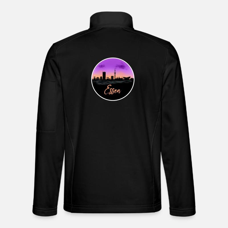 Essen Fine Skyline - Unisex Softshell Jacket - black