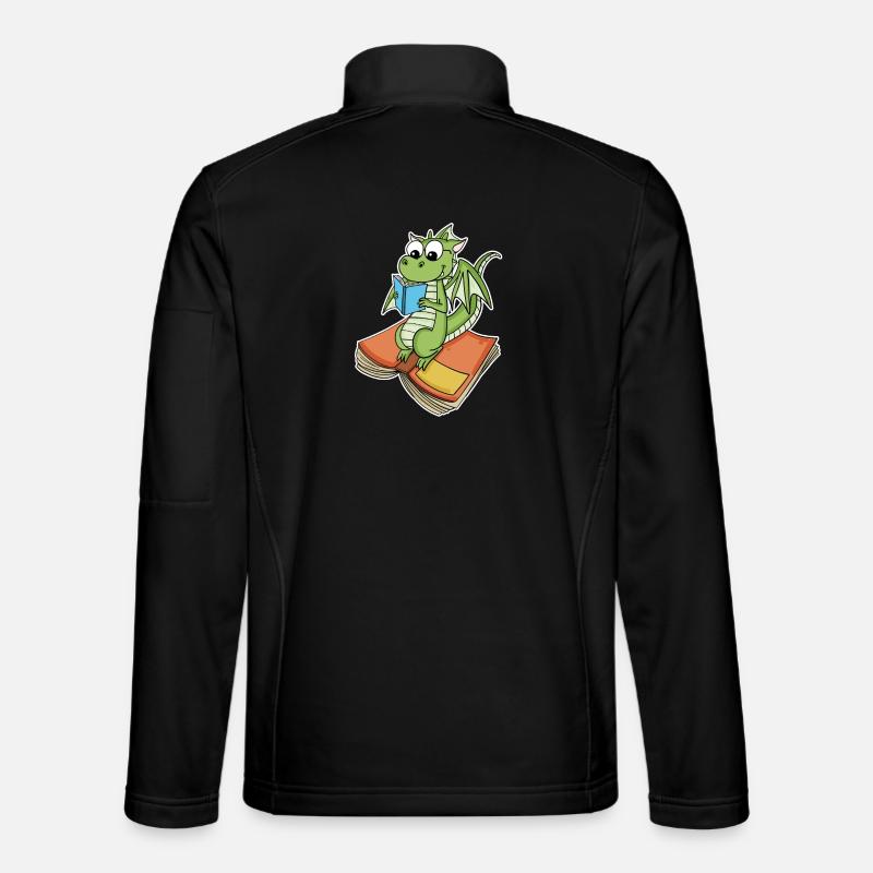 Bücher Drache Drachen Unisex Softshelljacke