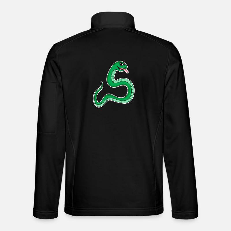 Snake - Green Snake - Unisex Softshell Jacket - black