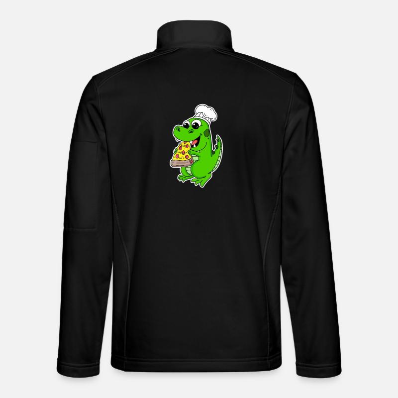 Gourmet Dino Pizza - Unisex Softshell Jacket - black