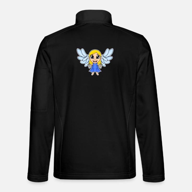 Engel Mädchen Flügel - Unisex Softshelljacke - Schwarz