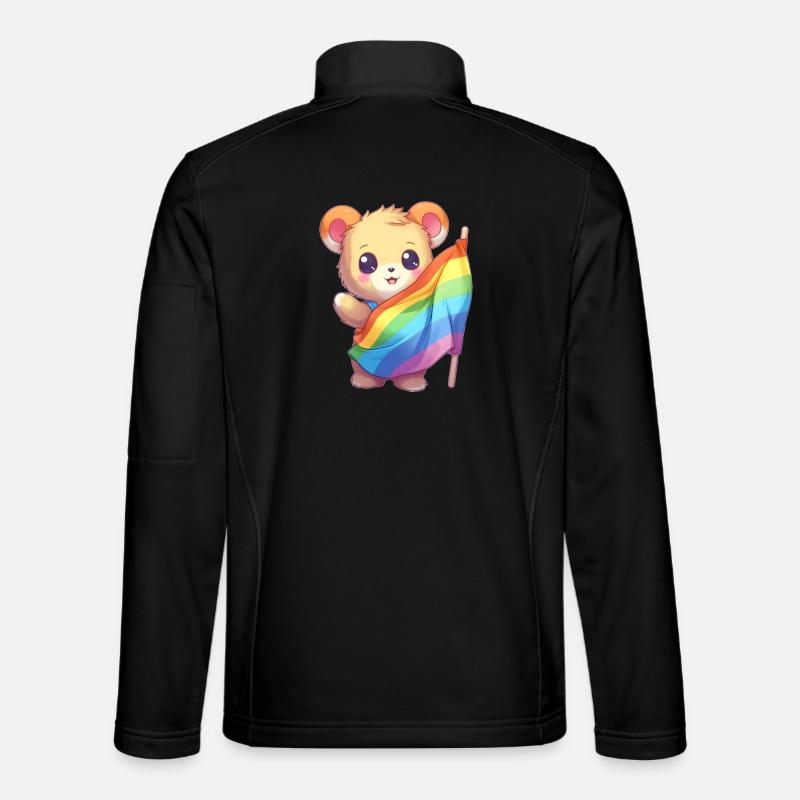 Love is a Bear Necessity - Unisex Softshell Jacket - black