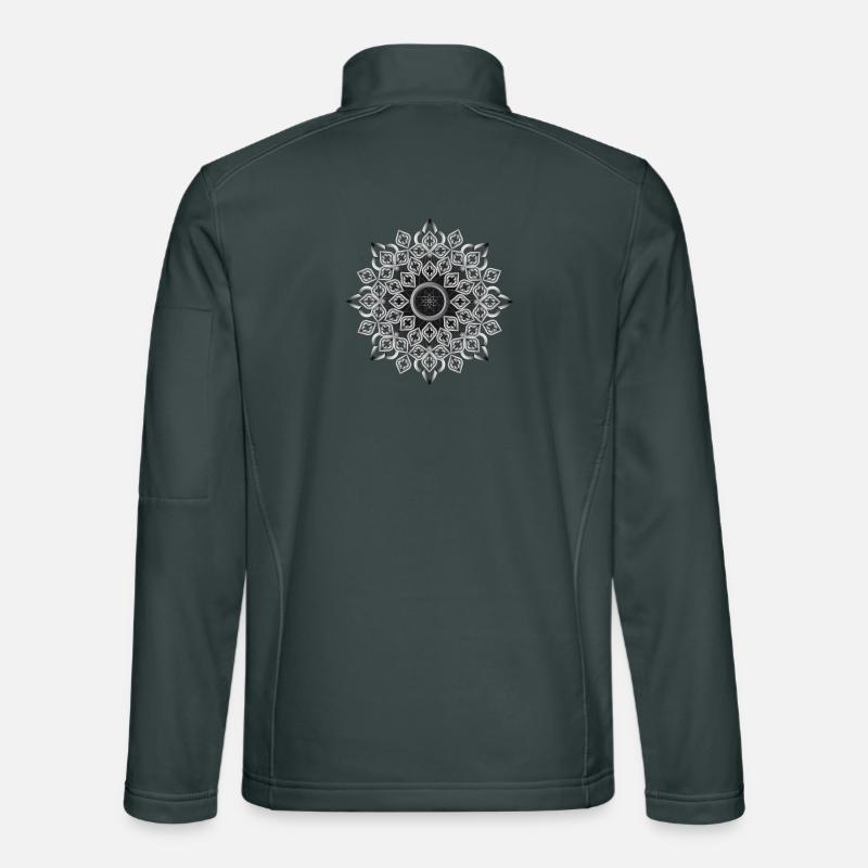 Gotisches Rosetten Kirchenfenster Ornament Unisex Softshelljacke