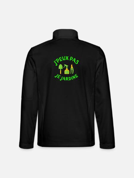 jardinage, jardiner, fan de jardinage - Veste en tissu softshell Unisexe - noir - Dos