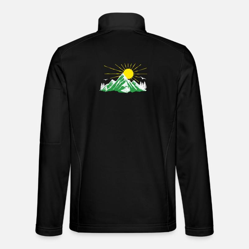 Mountains, Nature, Hiking, Nature lovers, Glaciers - Unisex Softshell Jacket - black