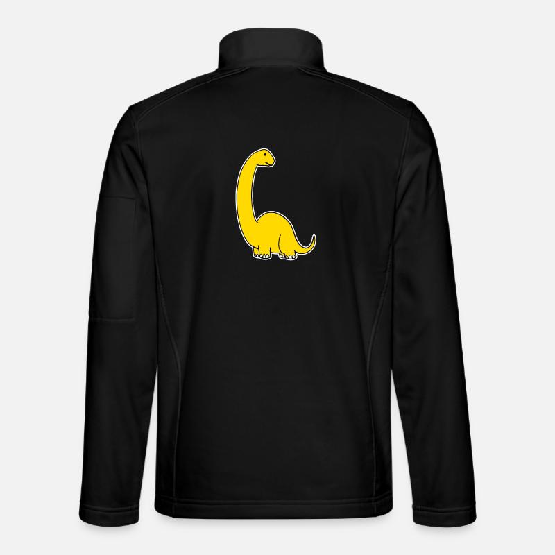 Dino jaune doux - Veste en tissu softshell Unisexe - noir