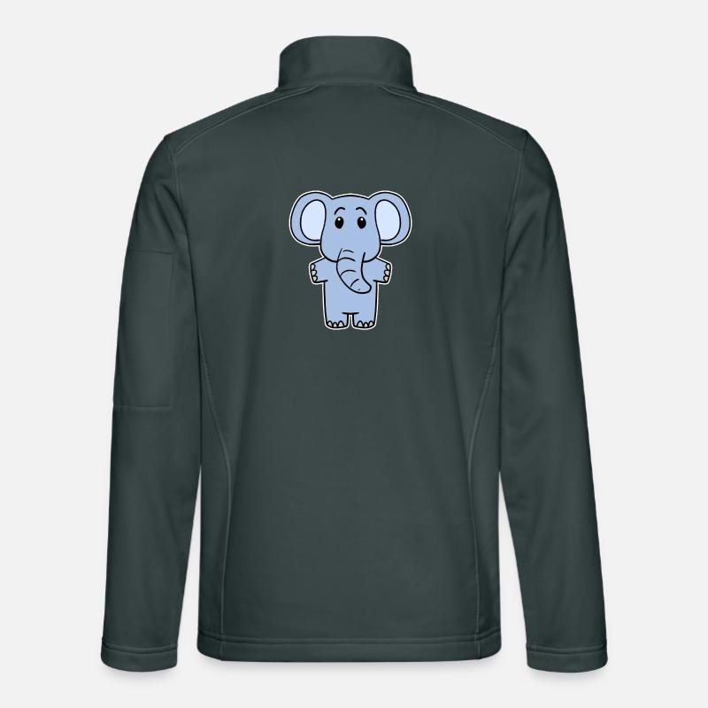 Mignon petit éléphant Veste en tissu softshell Unisexe