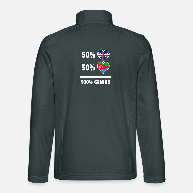 Drapeau 100% Genius de l’Erythrée et de la Grande-Bretagne Veste en tissu softshell Unisexe