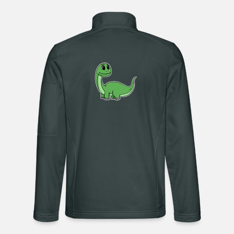 Petit dinosaure vert mignon Veste en tissu softshell Unisexe