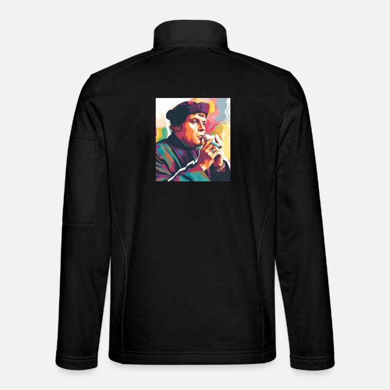 Martin Luther smoking Unisex Softshell Jacket