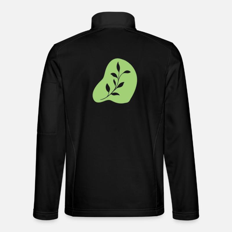 Blätter - Unisex Softshelljacke - Schwarz