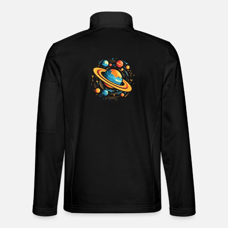 Galaxies spatiales Planètes Veste en tissu softshell Unisexe