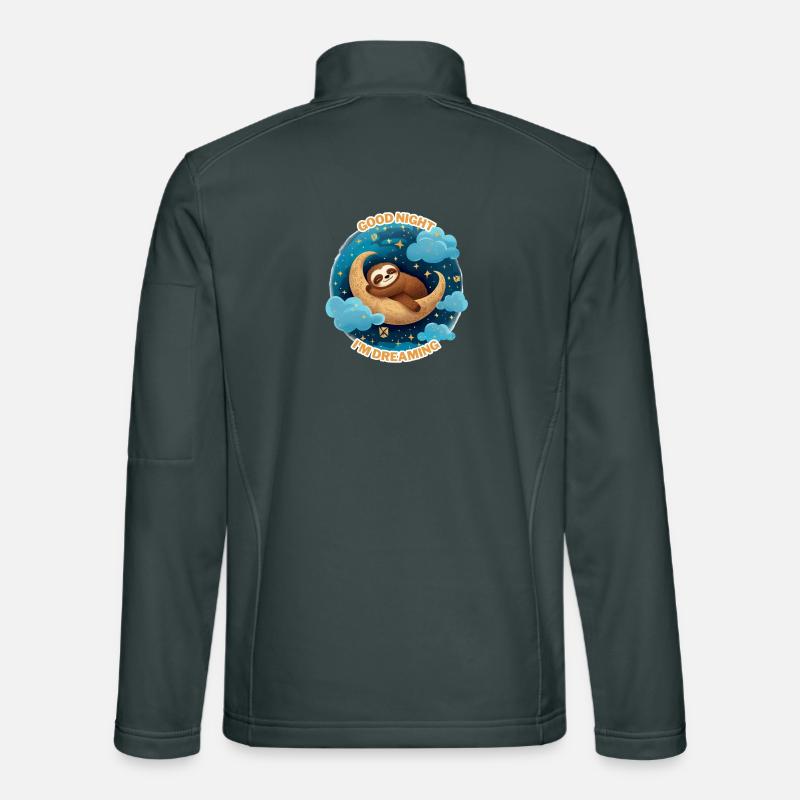 Moondream Sloth in Night Glow Unisex Softshell Jacket