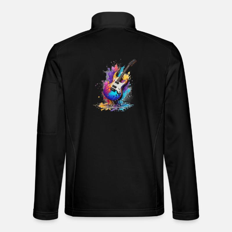 Guitar - Unisex Softshell Jacket - black