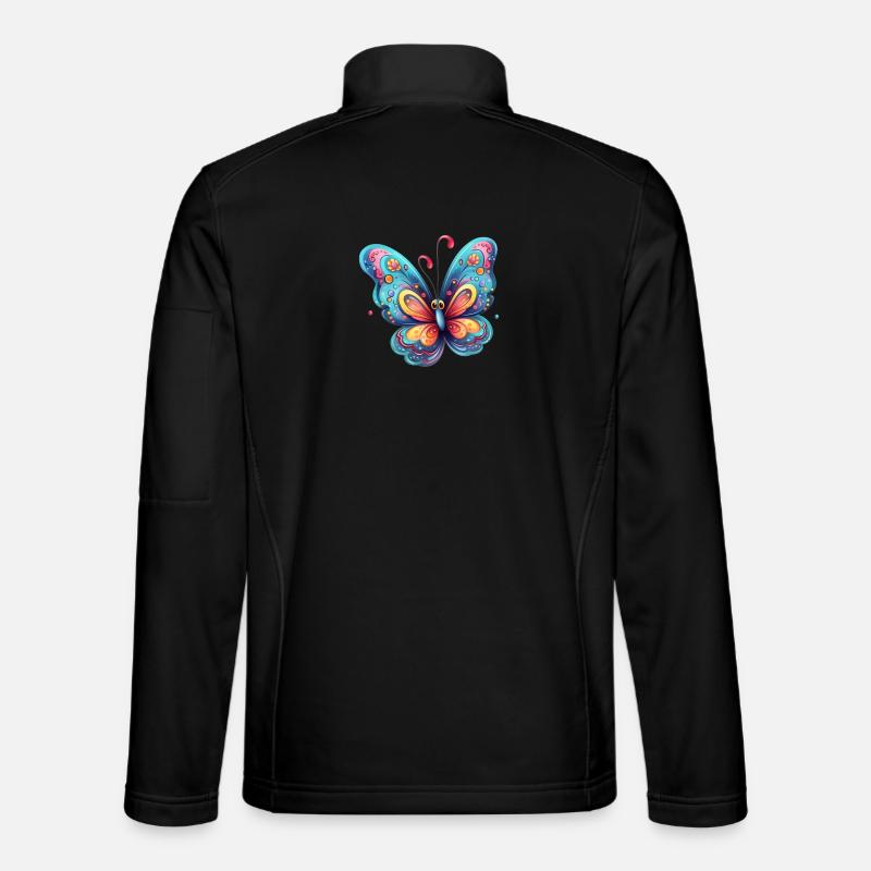 Colorful butterfly with gradient pattern Unisex Softshell Jacket