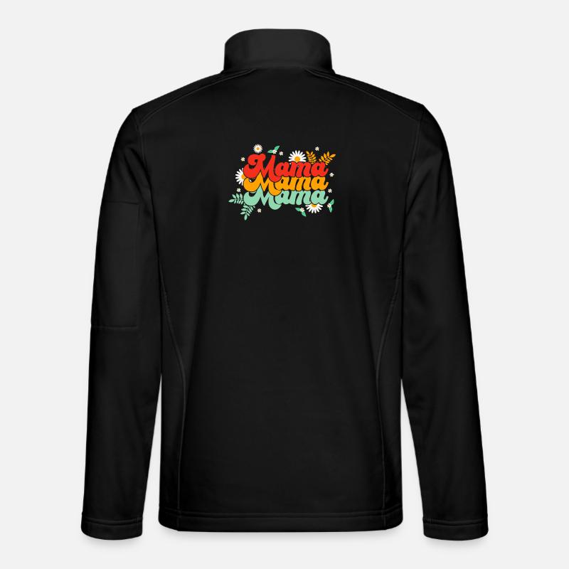Mom, Mama, Mama Groovy - Unisex Softshell Jacket - black